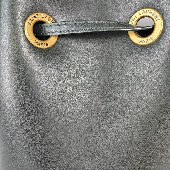 Saint Laurent Calfskin Paris VII Medium Hobo Dark Green - Picture 8 of 15